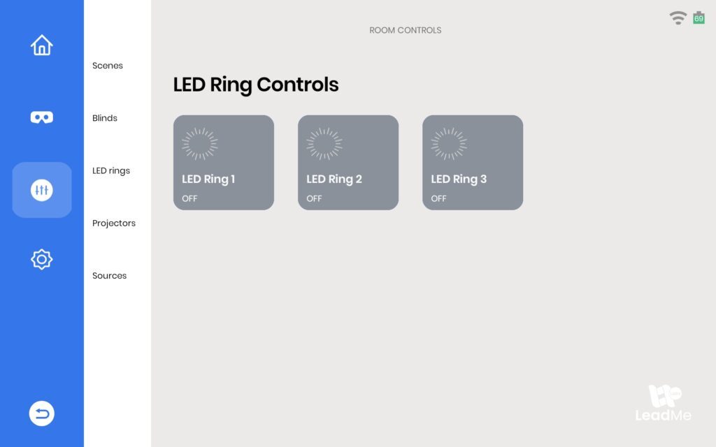 LED rings have been switched off on LeadMe.