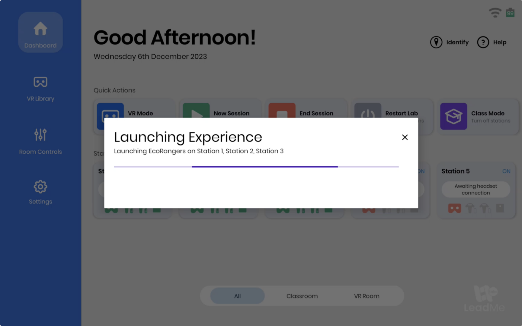 Leadme Loading Experience Switching Between Experiences
