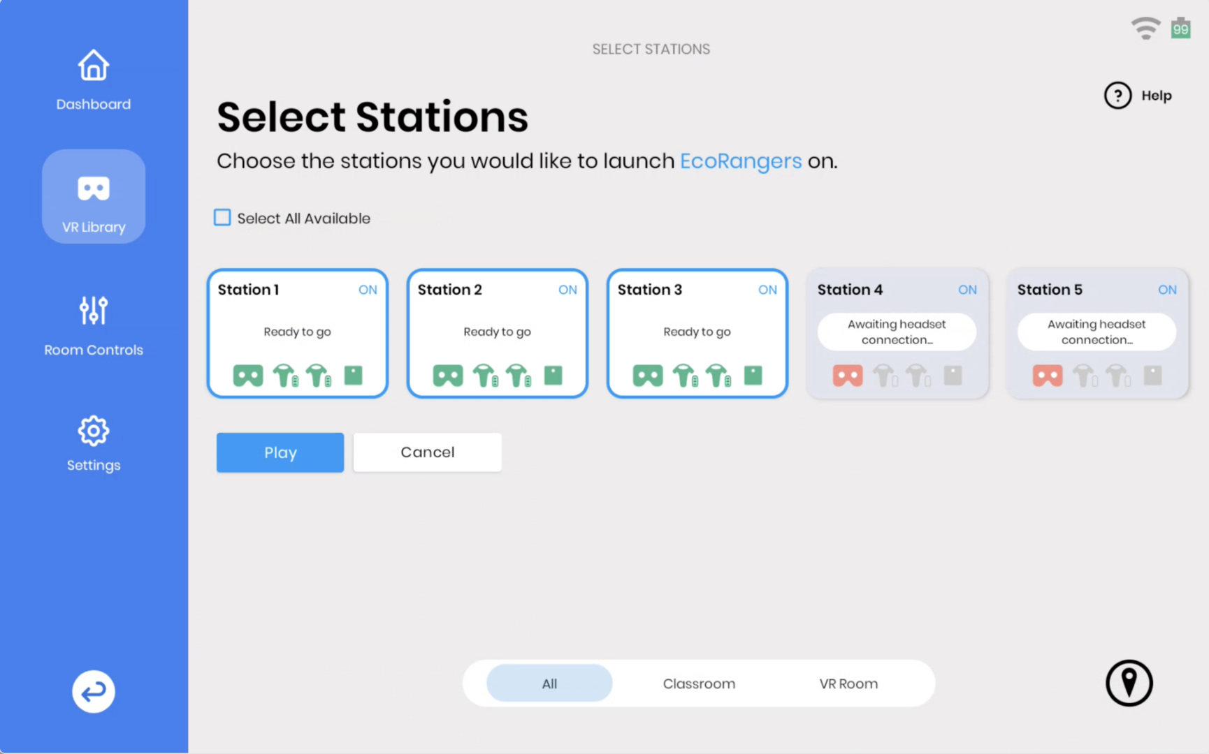 Leadme Select Stations Switching Between Experiences